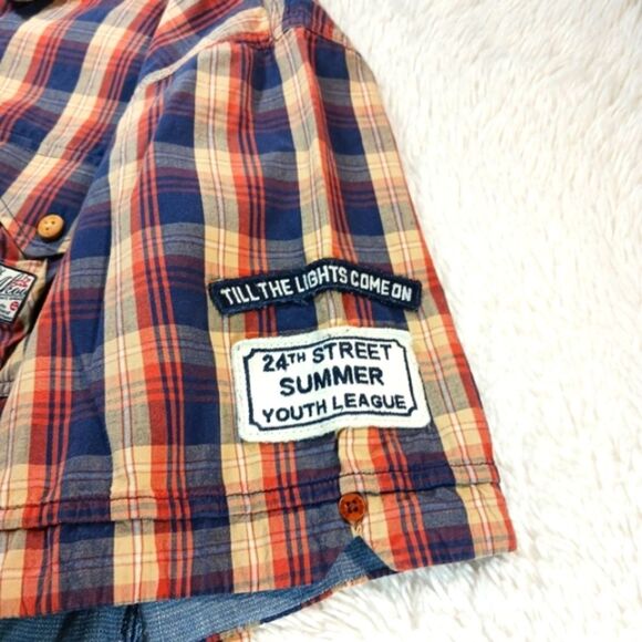 Akoo Brand Men's Short-Sleeved Button-Down Shirt Plaid Pattern XL Streetwear.... - Picture 11 of 14